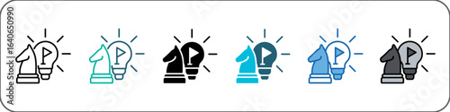 Strategies Icon Pack Multistyle Editable Stroke