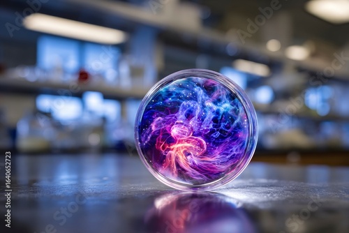 Wallpaper Mural Nebula in petri dish on lab bench blurred background Torontodigital.ca