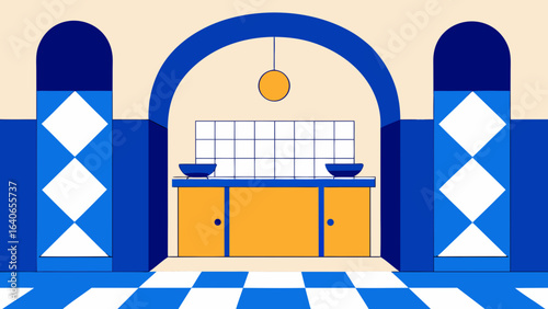 Minimalist Black And Wood Bathroom With Deep Soaking Tub