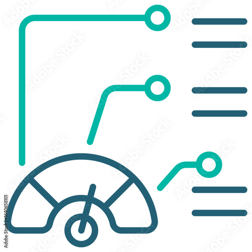 Indicators Outline Blue Icon