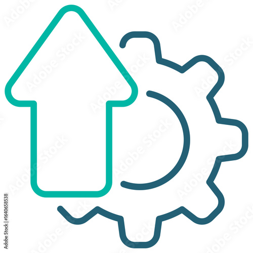 Improve Outline Blue Icon
