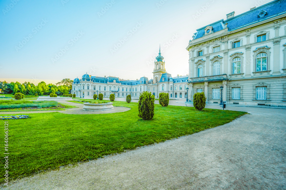 Naklejka premium Festetics Palace is located in the town of Keszthely, Zala, Hungary near the Lake Balaton.