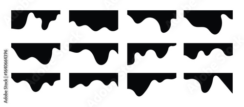 Collection of dividers shape templates. Curve Lines, Wave Collection of Abstract Design Element. Modern separator header for website and app in eps 10.