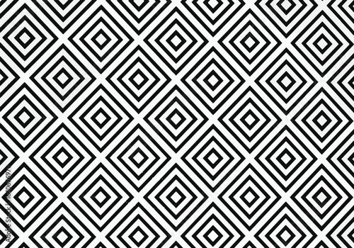 Seamless Black and White Diamond Pattern