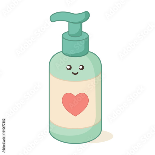 Skin lotion isolated on white background. Skin care cosmetic product template. Cute flat style