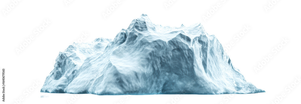Fototapeta premium Blue icy peak representing environmental change