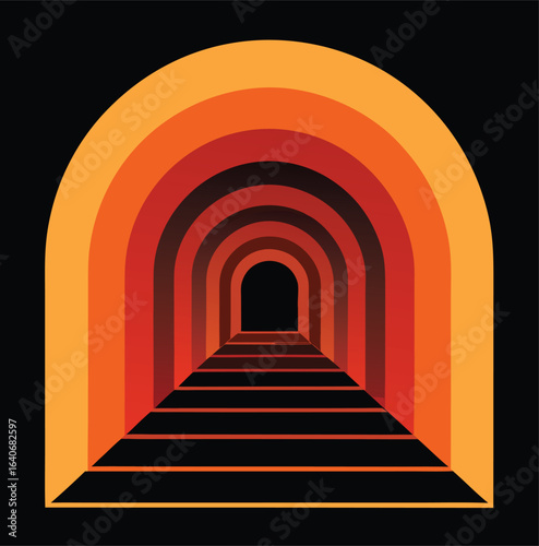 red tunnel in the tunnel