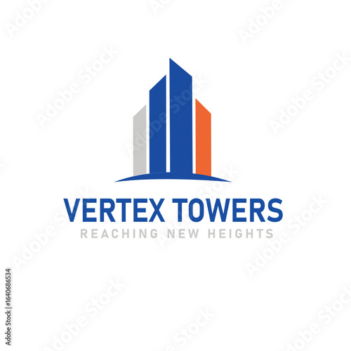 business logo design, Vertex Towers Logo,