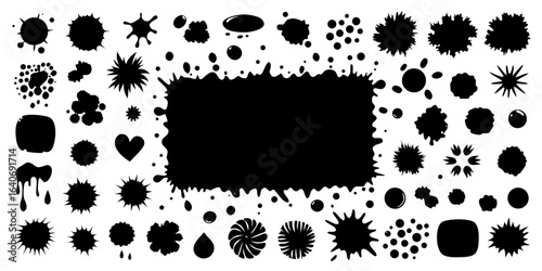 Ink Splatter Shapes Vector
