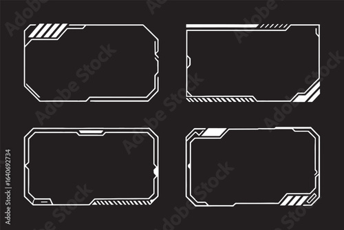 futuristic frame ,Cyberpunk futuristic technology frame abstract blank frame