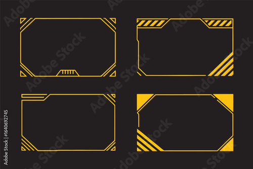 futuristic frame ,Cyberpunk futuristic technology frame abstract blank frame