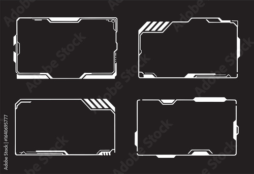 futuristic frame ,Cyberpunk futuristic technology frame abstract blank frame