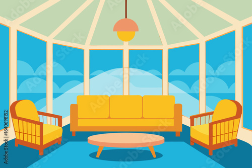 bright sunroom with wicker furniture