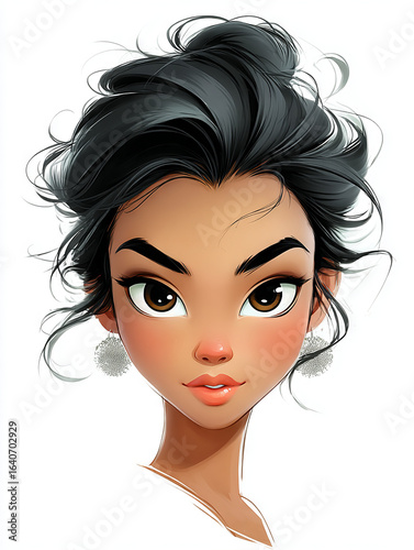 Illustrative Woman Face - Close Up
