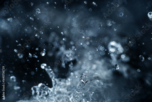 Macro shot of water splashing as background