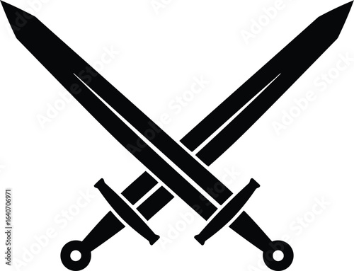 Crossed swords silhouette