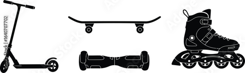Urban mobility scooter skateboard hoverboard rollerblades