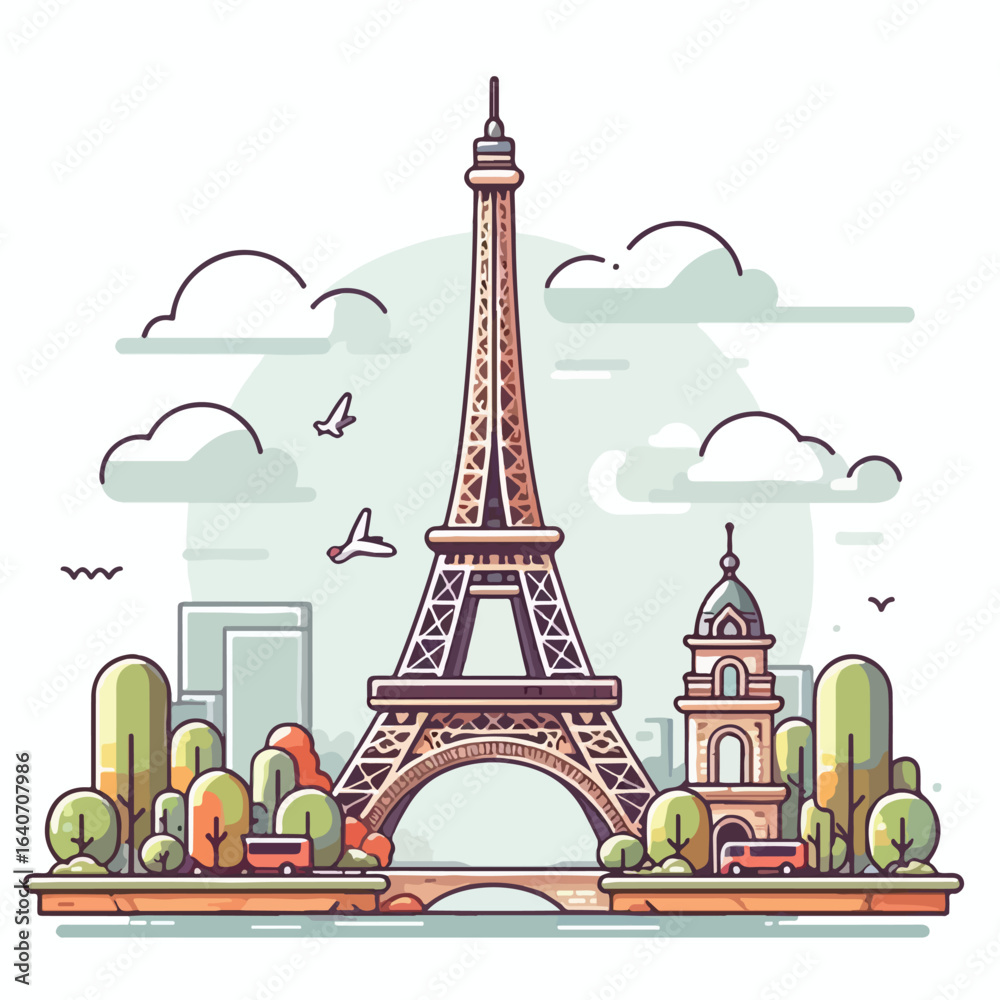 Obraz premium The beautiful Eiffel Tower