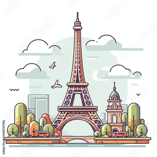 The beautiful Eiffel Tower