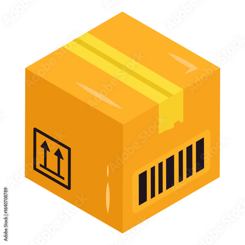 An editable design icon of carton