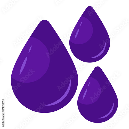 An icon design of raindrops