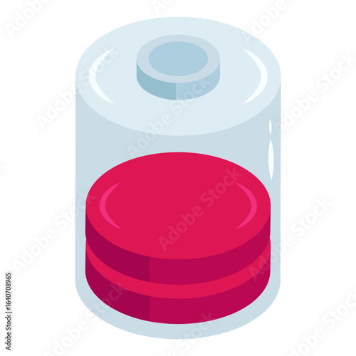 An icon design of battery cell