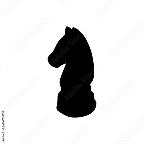 black chess knight