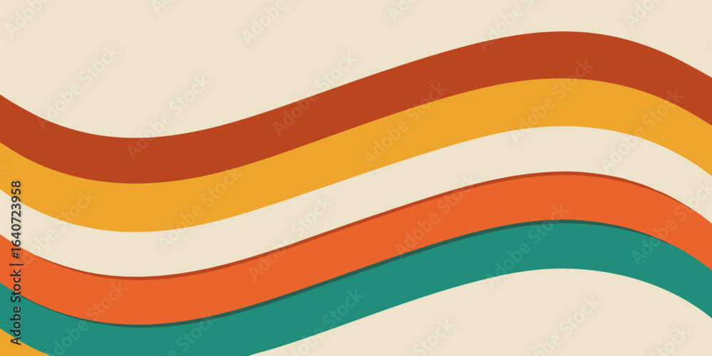 retro wavy stripes muted seventies colors retro wavy stripes muted seventies colors