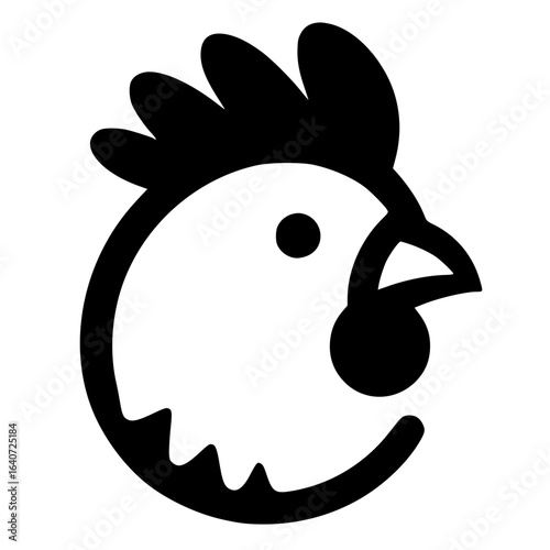 Simple chicken logo silhouette vector design