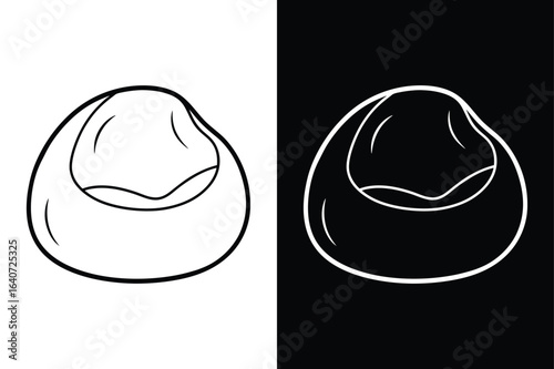 Minimalist Bean Bag Chair Icon for Comfort and Style in Interiors