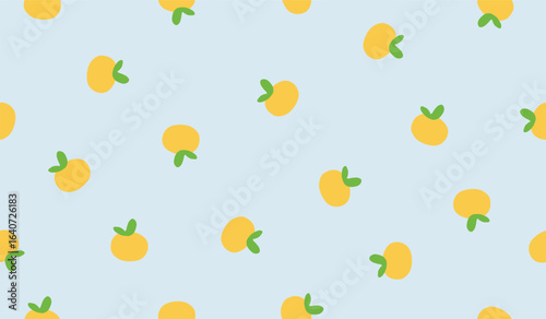 Cute orange fruits pattern background vector design