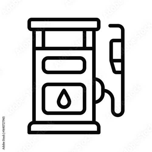 Grab this premium line style icon showing gas station