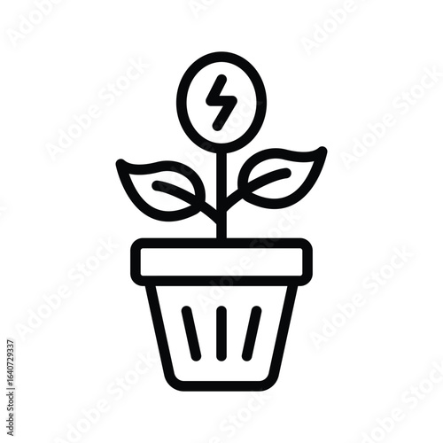 Check out our line style icon of biomass energy source