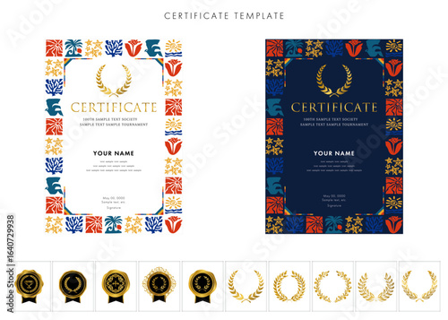 賞状２９５　certificate　award　表彰状　celebration