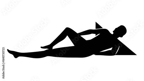 Human Silhouette and Geometric Shapes: A dynamic silhouette of a person interacting with bold geometric shapes. This image invites contemplation and evokes an environment of creativity and balance.