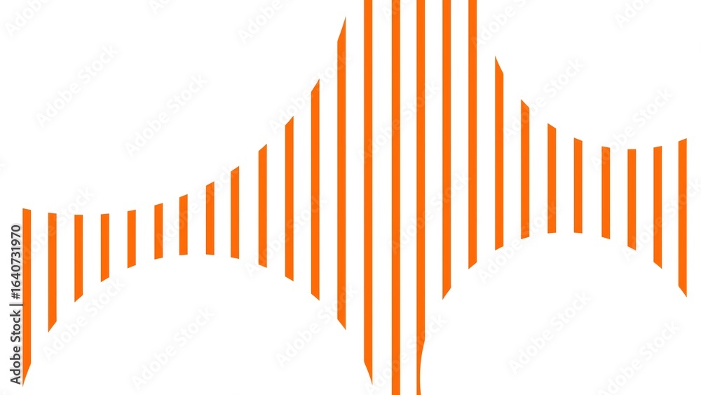 Obraz premium Abstract sound wave visualization with vertical orange and blue lines