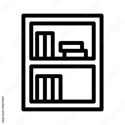 bookshelf line icon