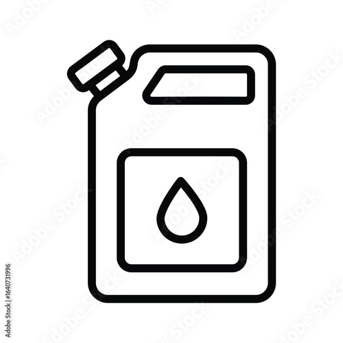 Oil can icon creatively designed in outline style