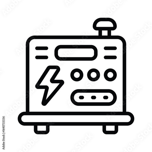 Generator icon creatively designed in linear style