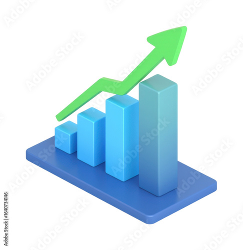 Free Download Investment Growth Icon with Bar Chart and Arrow - GFXLoad