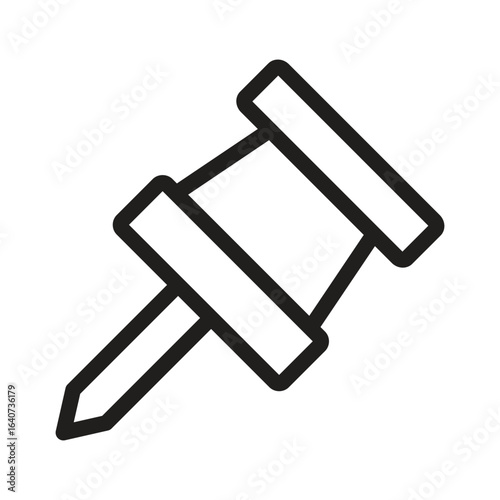 Pin Icon Vector Outline Icon. EPS 10 File 