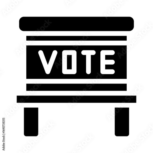 election booth glyph icon