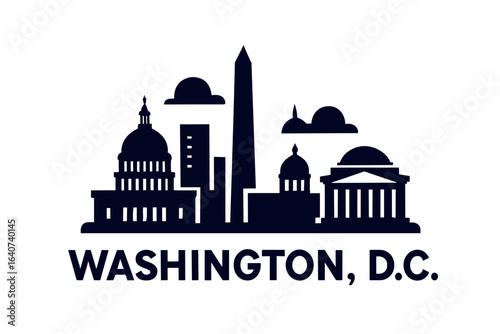 City skyline with iconic buildings and landmarks, Washington D.C.