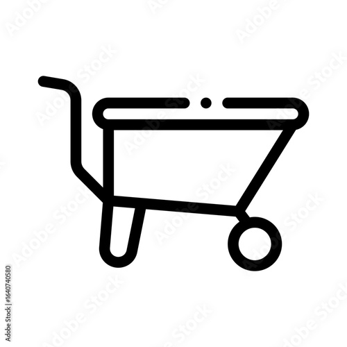 wheelbarrow line icon