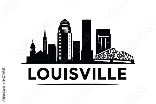 City skyline with iconic buildings and landmarks, Louisville