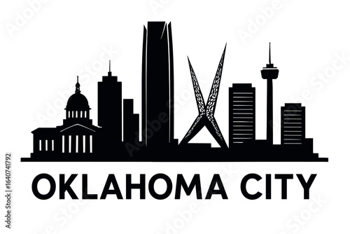 Oklahoma City skyline with iconic buildings and landmarks