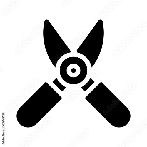 pruning shears glyph icon