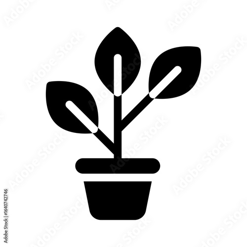 seedling glyph icon