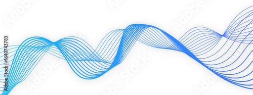 Abstract Blue wave vector with flowing lines, digital pattern, swirl, and texture. Wavy lines with elegant curves overlap and twist. Sense of fluidity, harmony, and modern design with dynamic motion