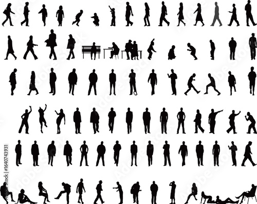 vector silhouettes of people